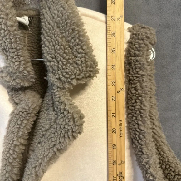 Akemi + Kin Anthropologie Phoebe Vest One Size Faux Suede Sherpa Lined Cozy - Picture 7 of 10